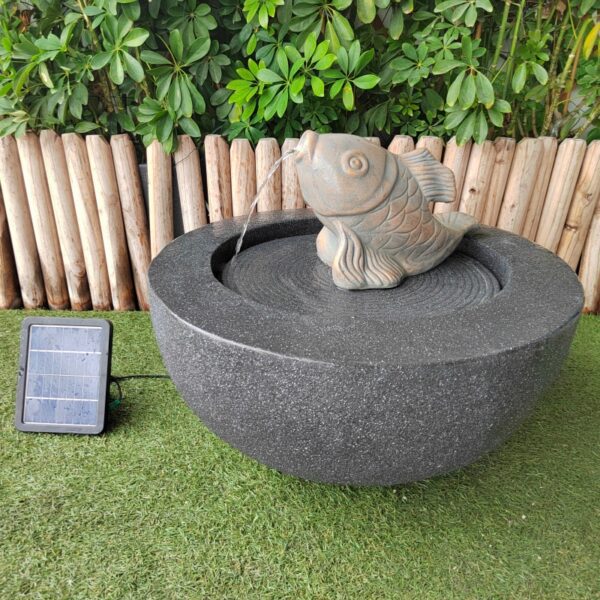 Water Fountain with LED Lights Water Pumps Waterfalls for Garden Patio Outdoor Solar Powered