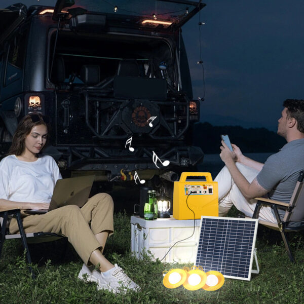 Portable Solar Generator Solar lights with Power Station Solar Panel DC Output for Outdoor Camping Emergency Power Supply - Image 5