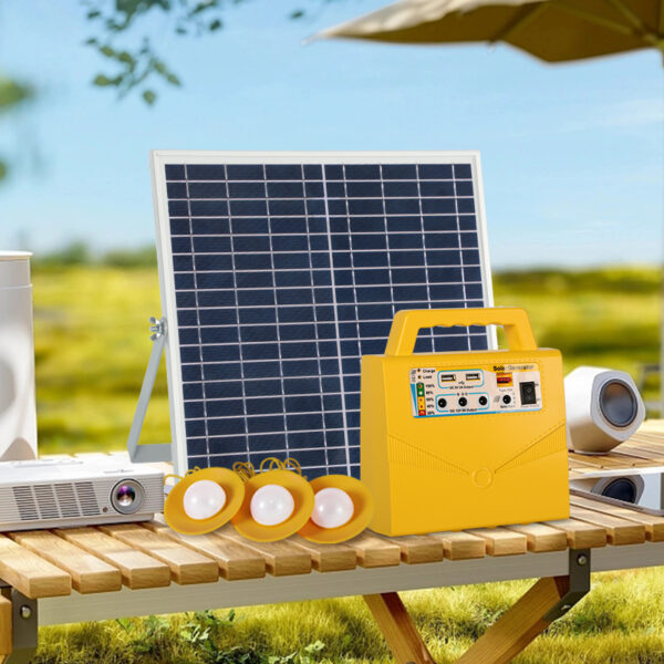 Portable Solar Generator Solar lights with Power Station Solar Panel DC Output for Outdoor Camping Emergency Power Supply - Image 4