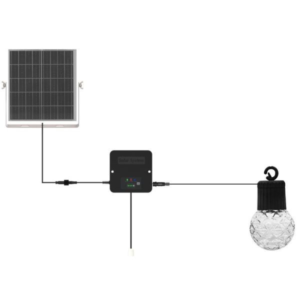 Solar Powered Shed Light with Pull Cord