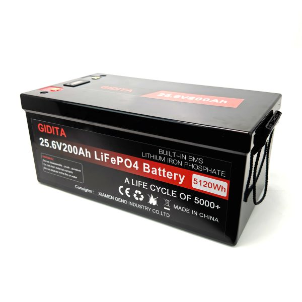 LiFePO4 Battery with 25.6V High Voltage & 200Ah Giant Capacity