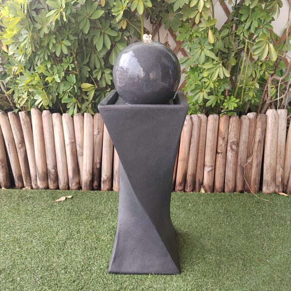 Solar Delight Spiral Water Fountain-25*25*75cm-Powered Water Feature - Image 2