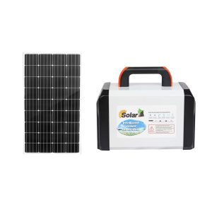 500W Solar Power Station 12V 50AH Portable Solar Generator with Solar Charger, Car Jump Starter, 2 LED Lights for Home Camping.