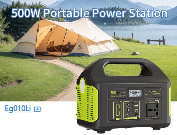 500W Solar Power Station 384Wh W/Solar Panel, Pure Sine Wave Inverter for Camping, RV, Emergency. - Image 2