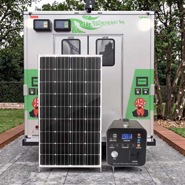 500W Portable Solar Generator Lithium Battery Power Station AC/DC for Camping Outdoor Emergency Backup. - Image 2