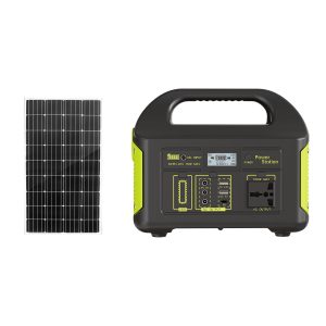 500W Solar Power Station 384Wh W/Solar Panel, Pure Sine Wave Inverter for Camping, RV, Emergency.
